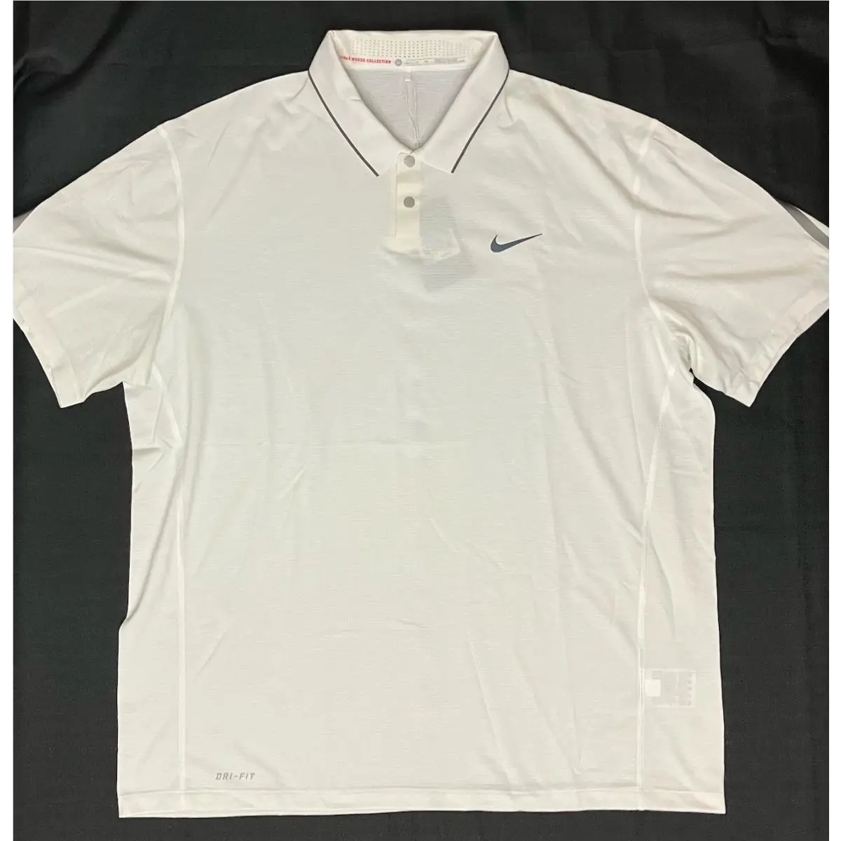 Nike clothing - Tiger Woods TW Kimono Heather Mesh Polo - 726187 - Pure Platinum White Silver 1