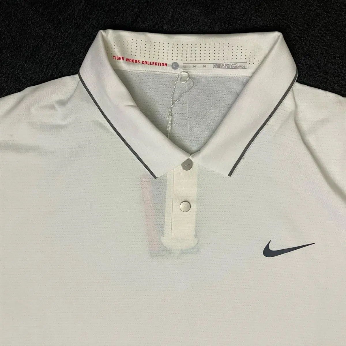 Nike clothing - Tiger Woods TW Kimono Heather Mesh Polo - 726187 - Pure Platinum White Silver 3