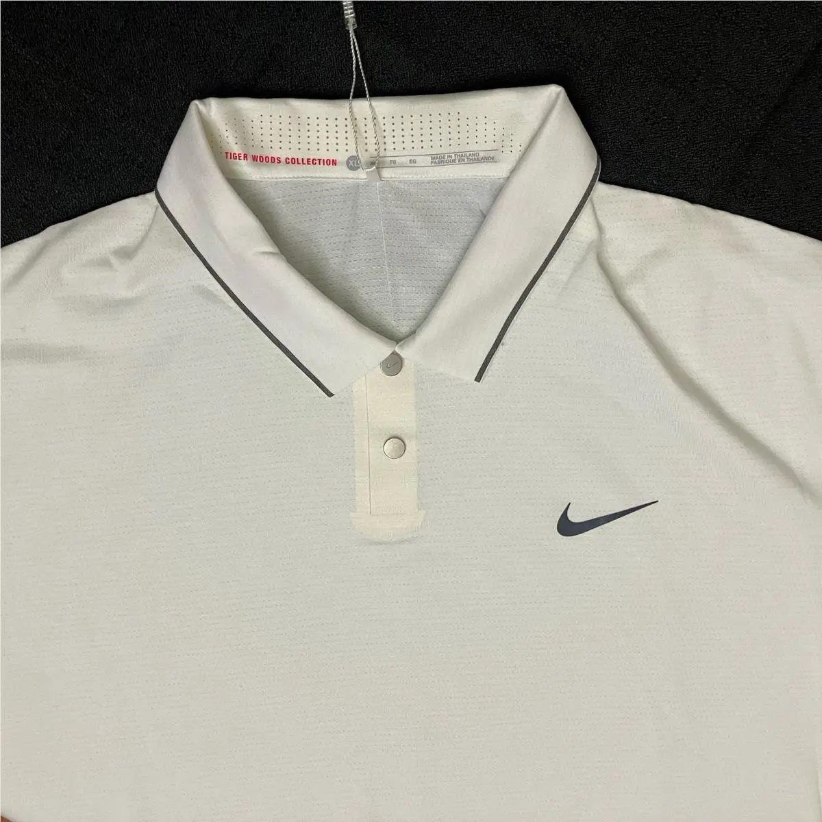 Nike clothing - Tiger Woods TW Kimono Heather Mesh Polo - 726187 - Pure Platinum White Silver 5