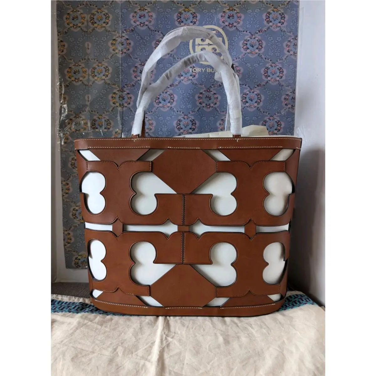 Tory Burch Ella Cutout Logo Tote
