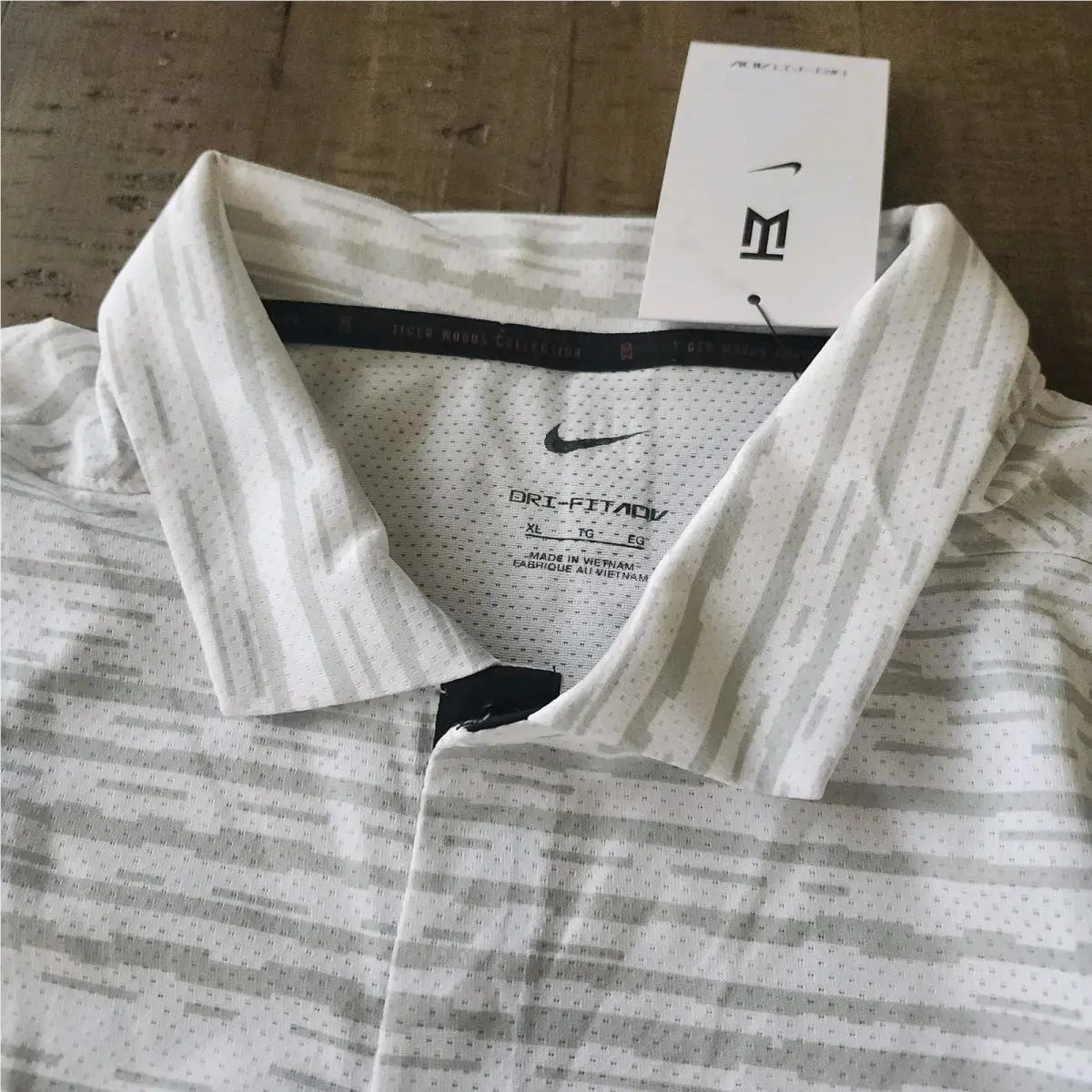 Nike clothing - Tiger Woods Dri Fit ADV Polo - Photon Dust White 8