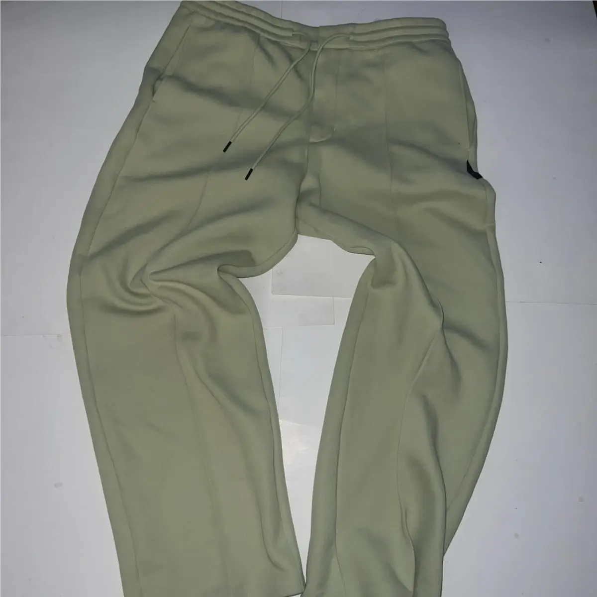 Nike Tech Fleece Open Hem Pants Sweatpants Men`s Sz L FZ7583-371 Olive Aura