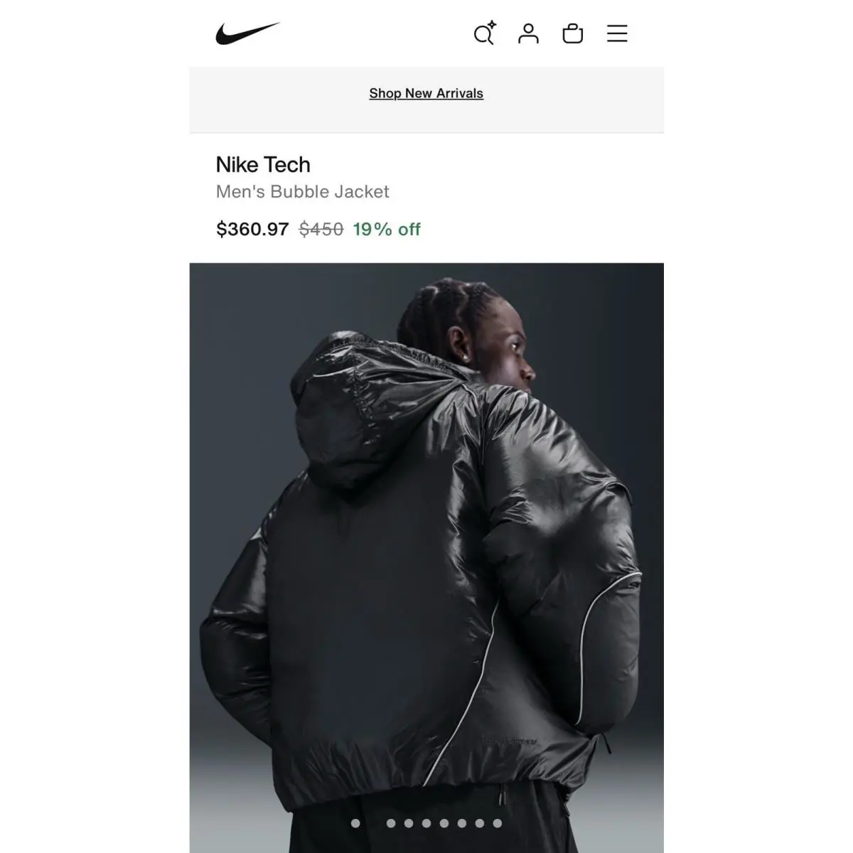 Nike clothing - Nike Tech Bubble Jacket - Tech Bubble Jacket - Black (UPC: 198482468590) 22