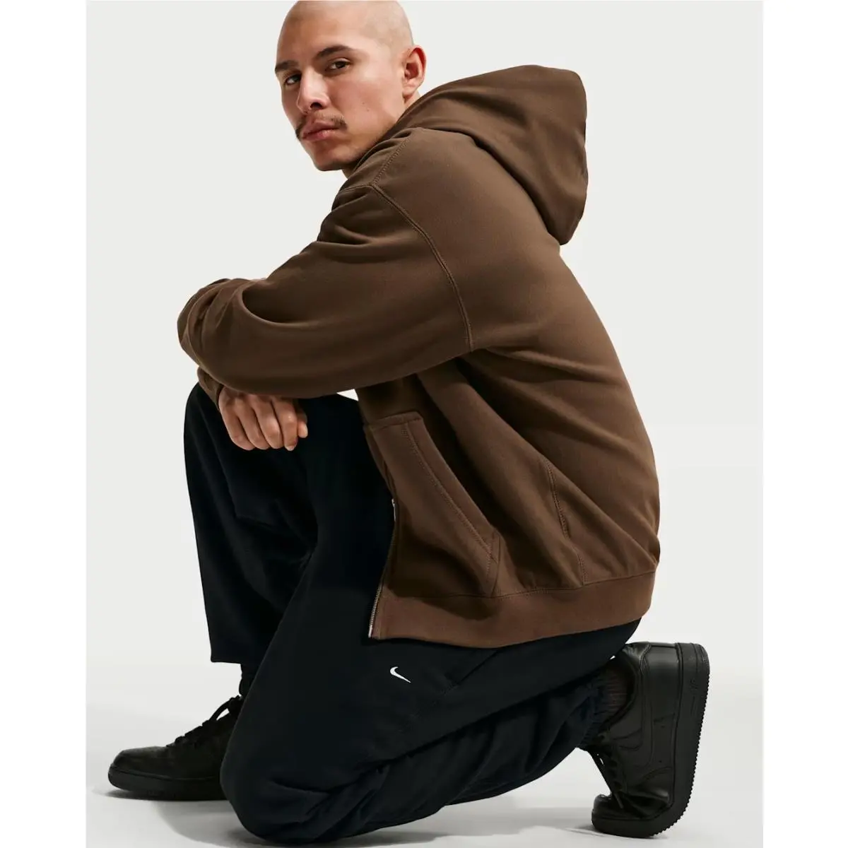 Nike clothing - Nike Solo Swoosh Fleece Sweatpants - HV1088-010 - Black (UPC: 196155011623) 5