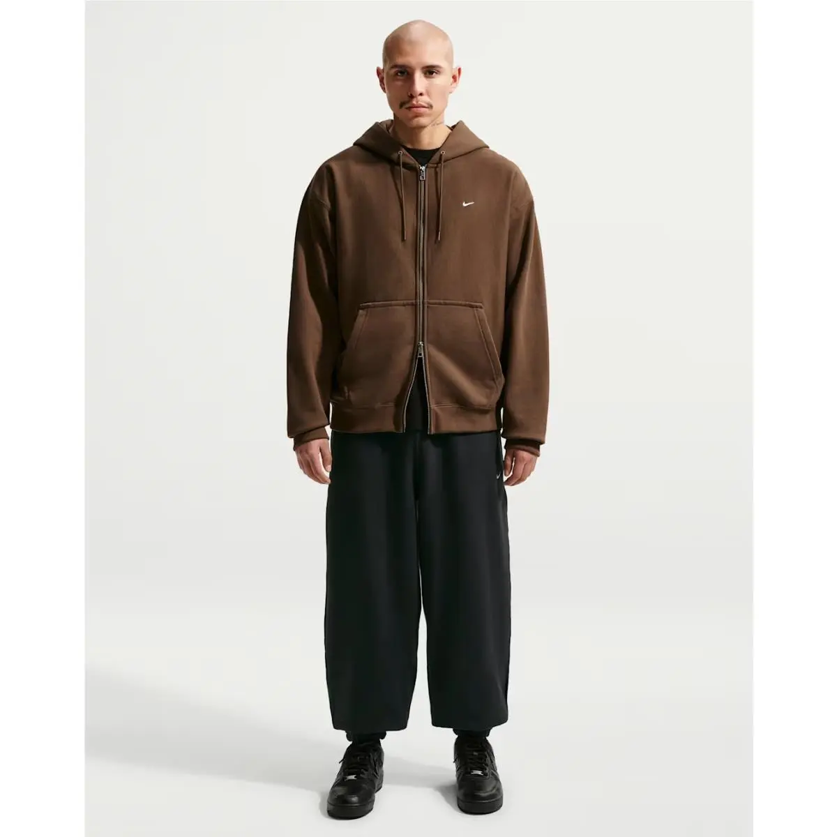 Nike clothing - Nike Solo Swoosh Fleece Sweatpants - HV1088-010 - Black (UPC: 196155011623) 7