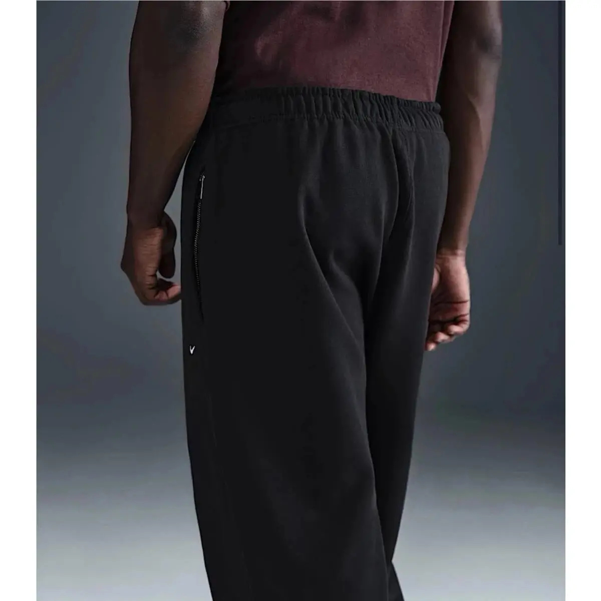 Nike clothing - Nike Solo Swoosh Fleece Sweatpants - HV1088-010 - Black (UPC: 196155011623) 9