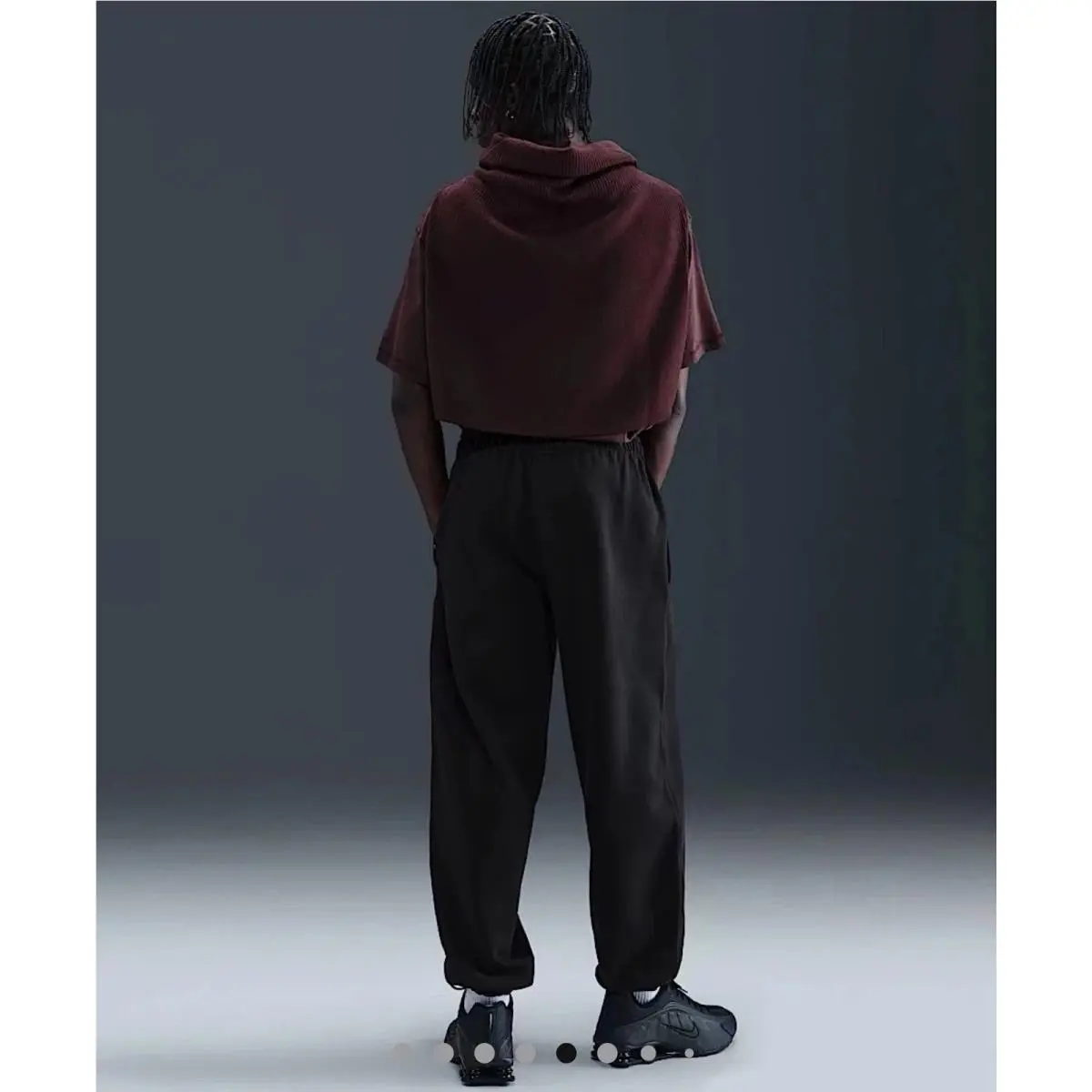 Nike clothing - Nike Solo Swoosh Fleece Sweatpants - HV1088-010 - Black (UPC: 196155011623) 10