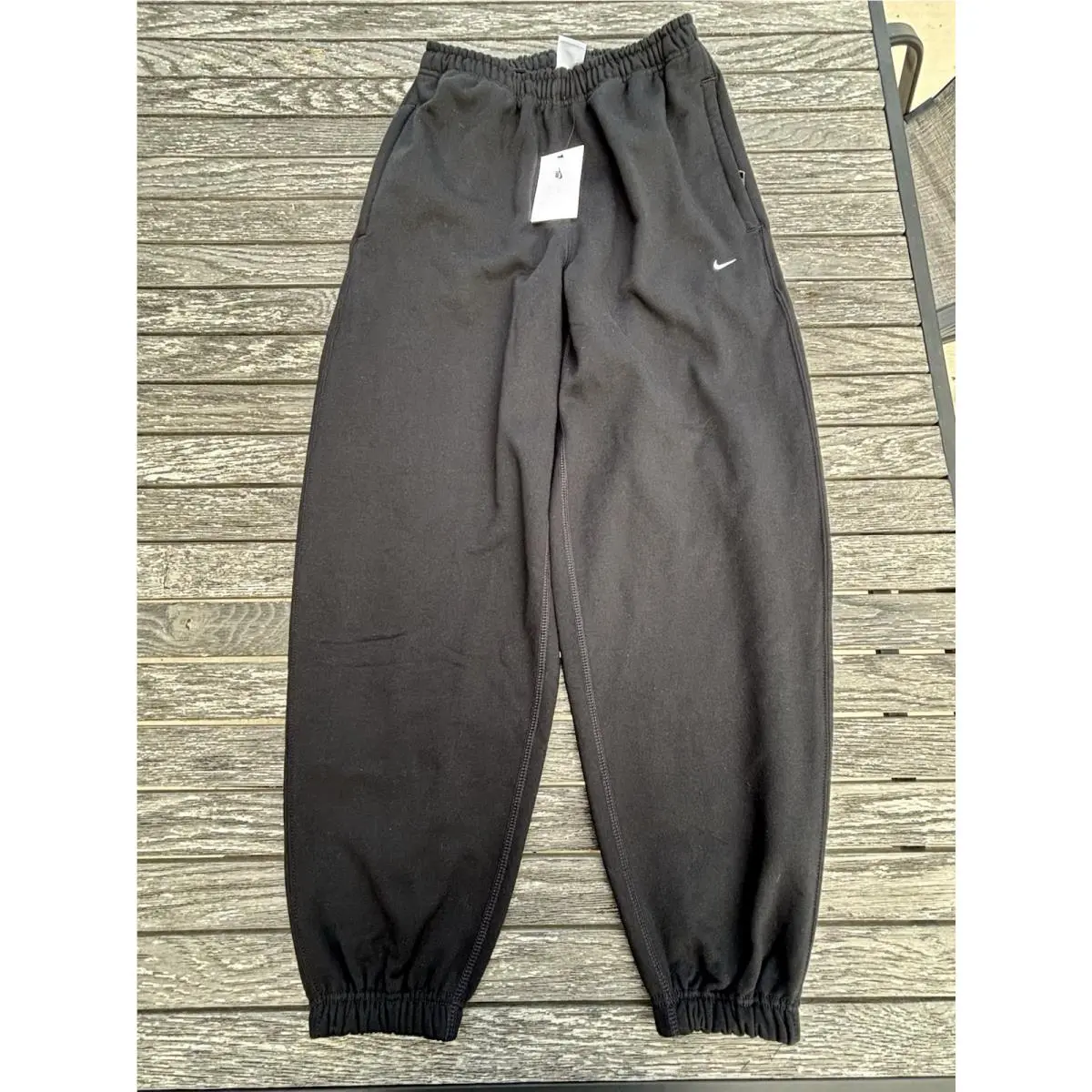 Nike clothing - Nike Solo Swoosh Fleece Sweatpants - HV1088-010 - Black (UPC: 196155011623) 11