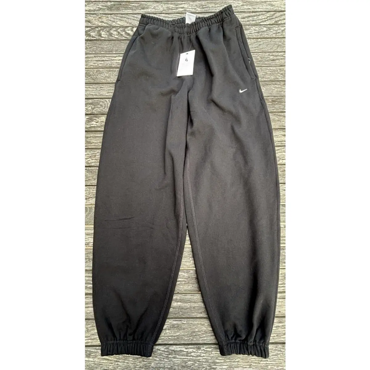 Nike clothing - Nike Solo Swoosh Fleece Sweatpants - HV1088-010 - Black (UPC: 196155011623) 3