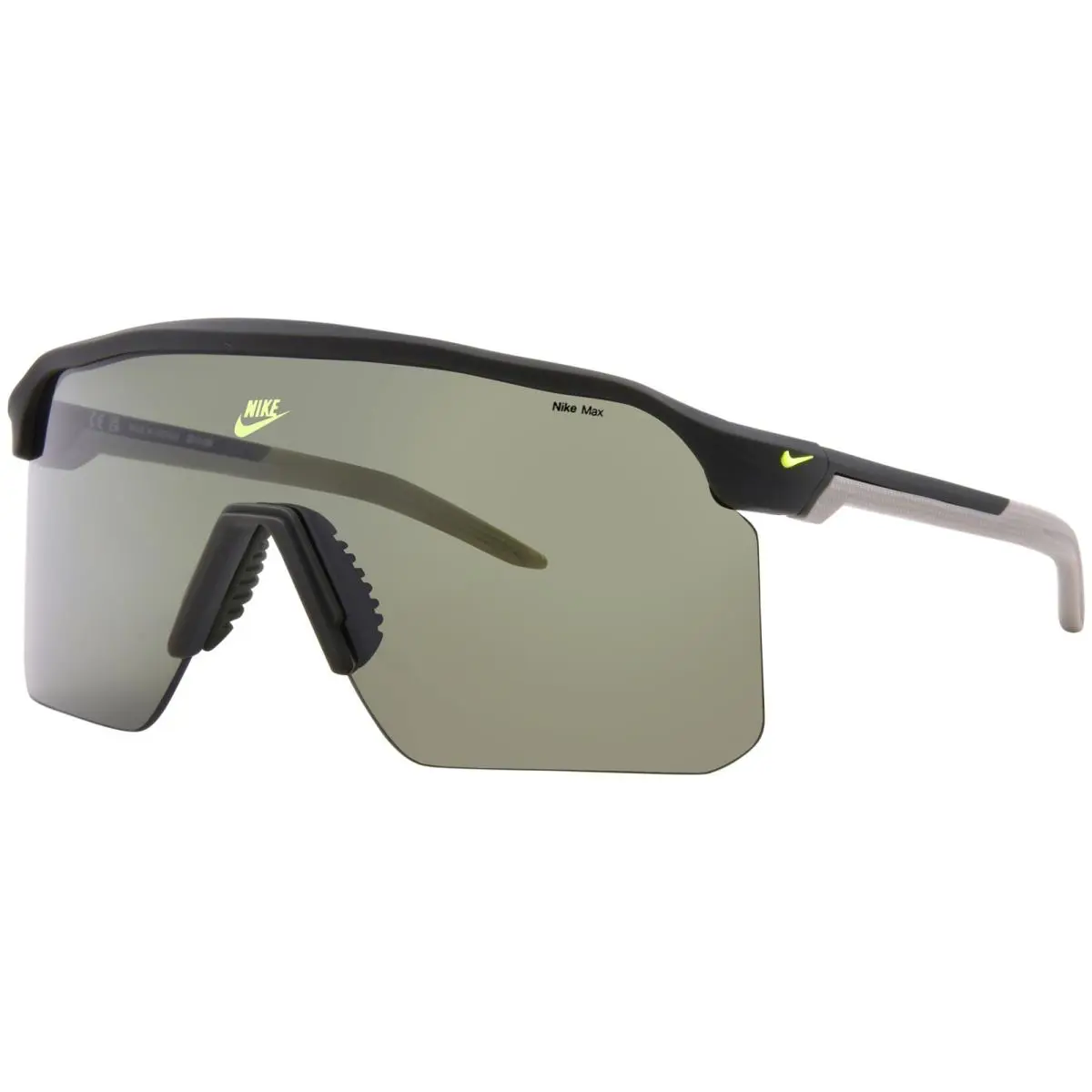 Nike Expedition Shield-N-IU4705X 355 Sunglasses Matte Sequoia/green 61mm - Frame: Black, Lens: Ivory
