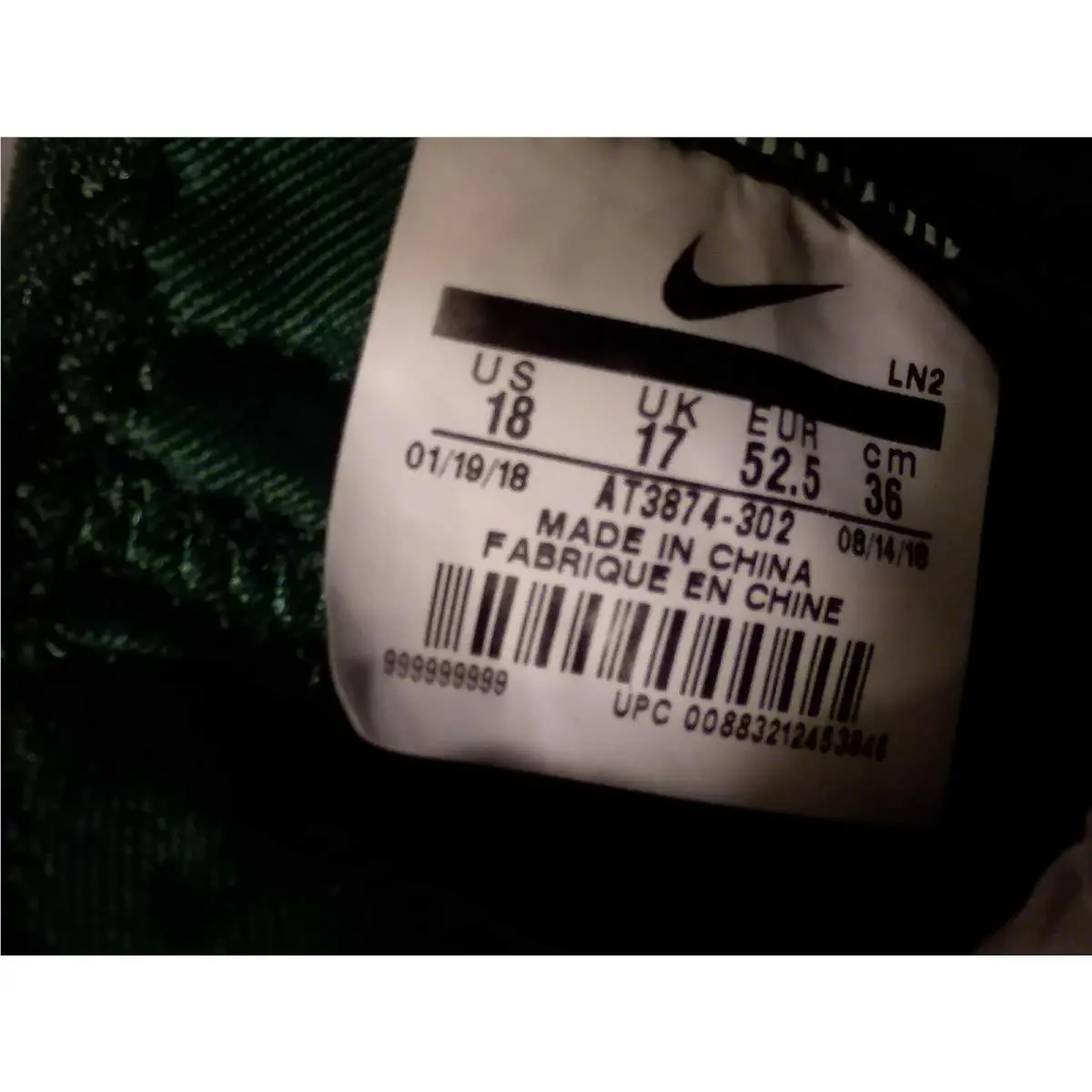 Nike shoes - Nike Kobe A.D. TB Promo - AT3874 302 - Gorge Green / Metallic Silver (UPC: 883212453846) 9