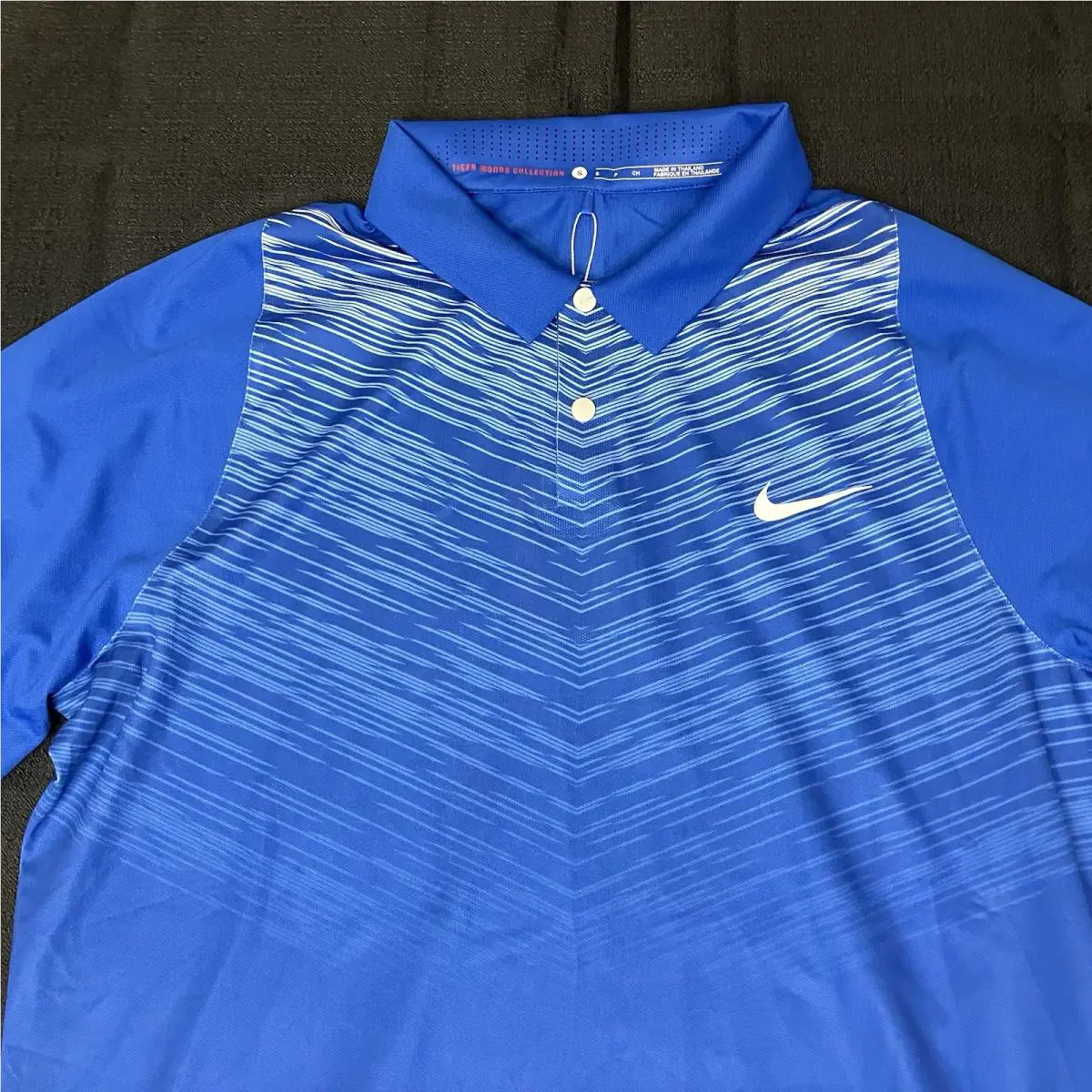 Nike clothing - Tiger Woods Velocity Max Fade Polo - Royal Sport Blue Reflective Silver 4