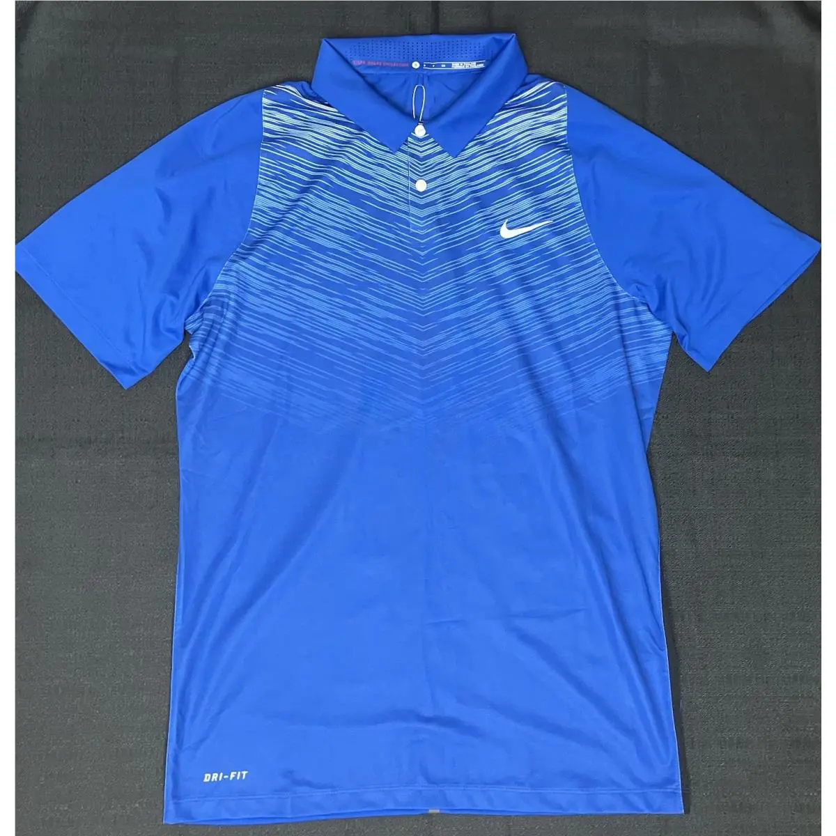 Nike clothing - Tiger Woods Velocity Max Fade Polo - Royal Sport Blue Reflective Silver 5