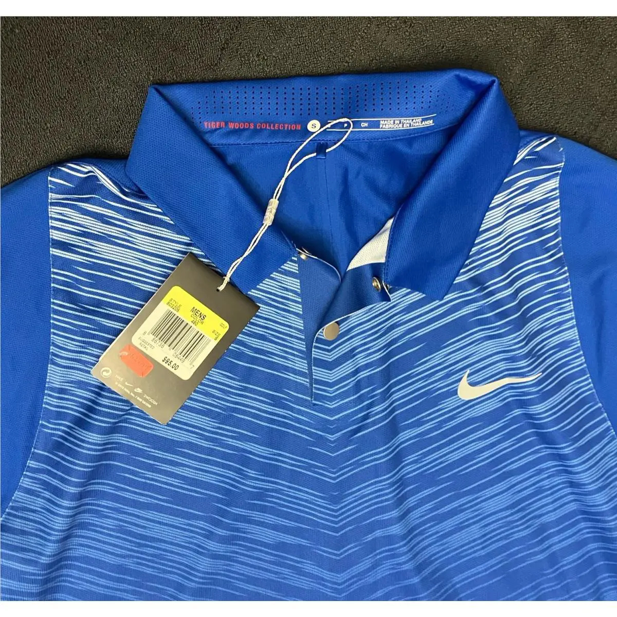 Nike clothing - Tiger Woods Velocity Max Fade Polo - Royal Sport Blue Reflective Silver 6