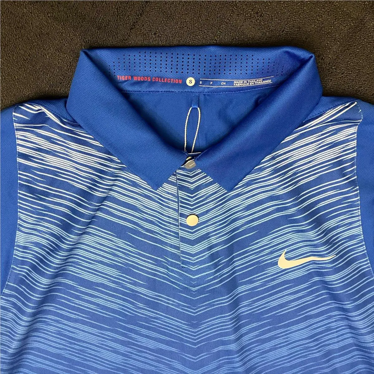 Nike clothing - Tiger Woods Velocity Max Fade Polo - Royal Sport Blue Reflective Silver 7
