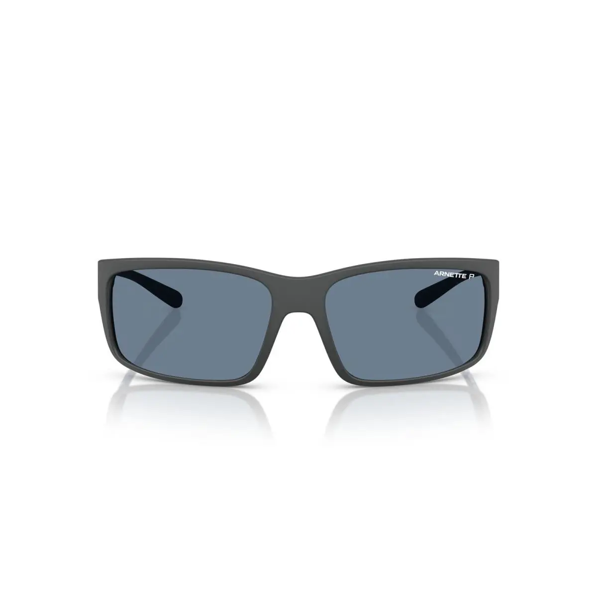 Arnette Man Sunglasses Matte Black Frame Polarized Dark Grey Lenses 62MM