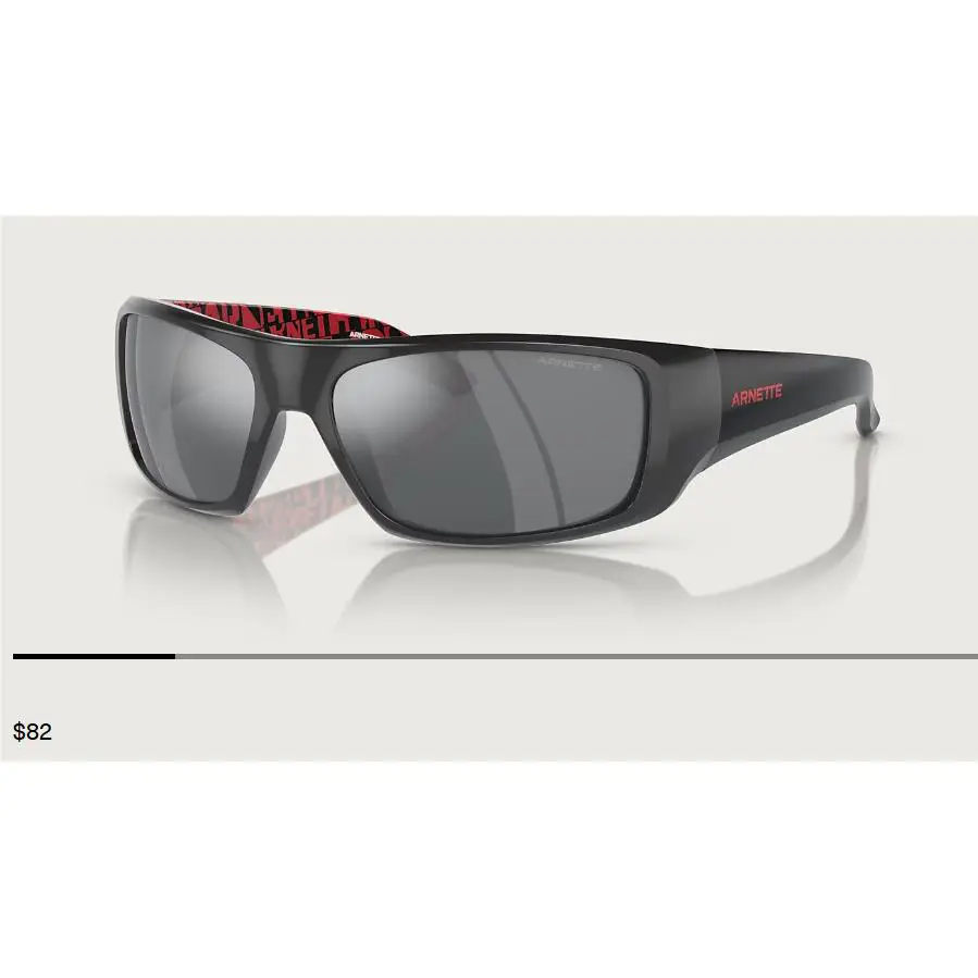 Arnette AN4182 29156G Hot Shot Dk Grey Lt Grey Mir Black 62 mm Men`s Sunglasses