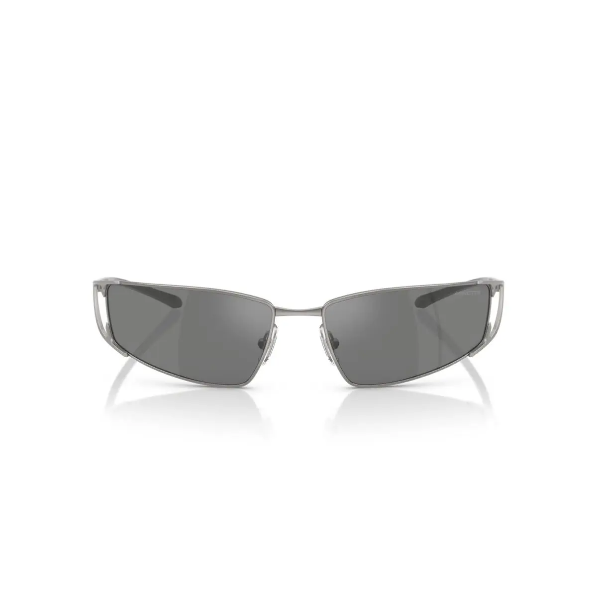 Arnette Man Sunglasses Matte Black Frame Polar Grey Lenses 64MM 64 mm