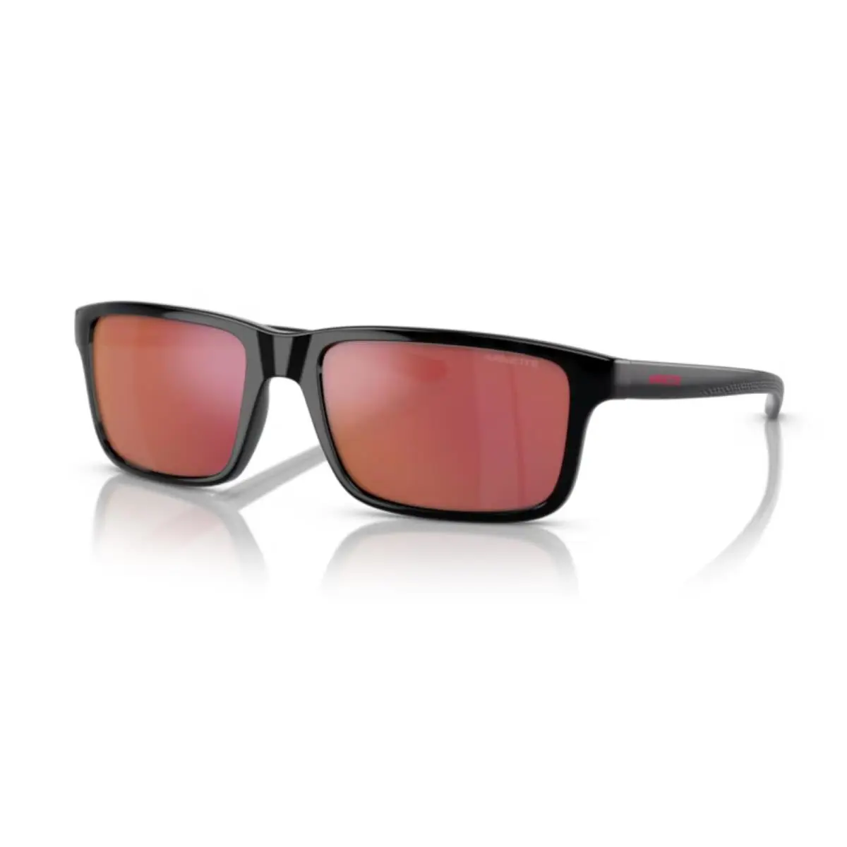 Arnette Mwamba AN4322 27536Q 57MM Black/grey Mirror Orange/yellow Rectangle