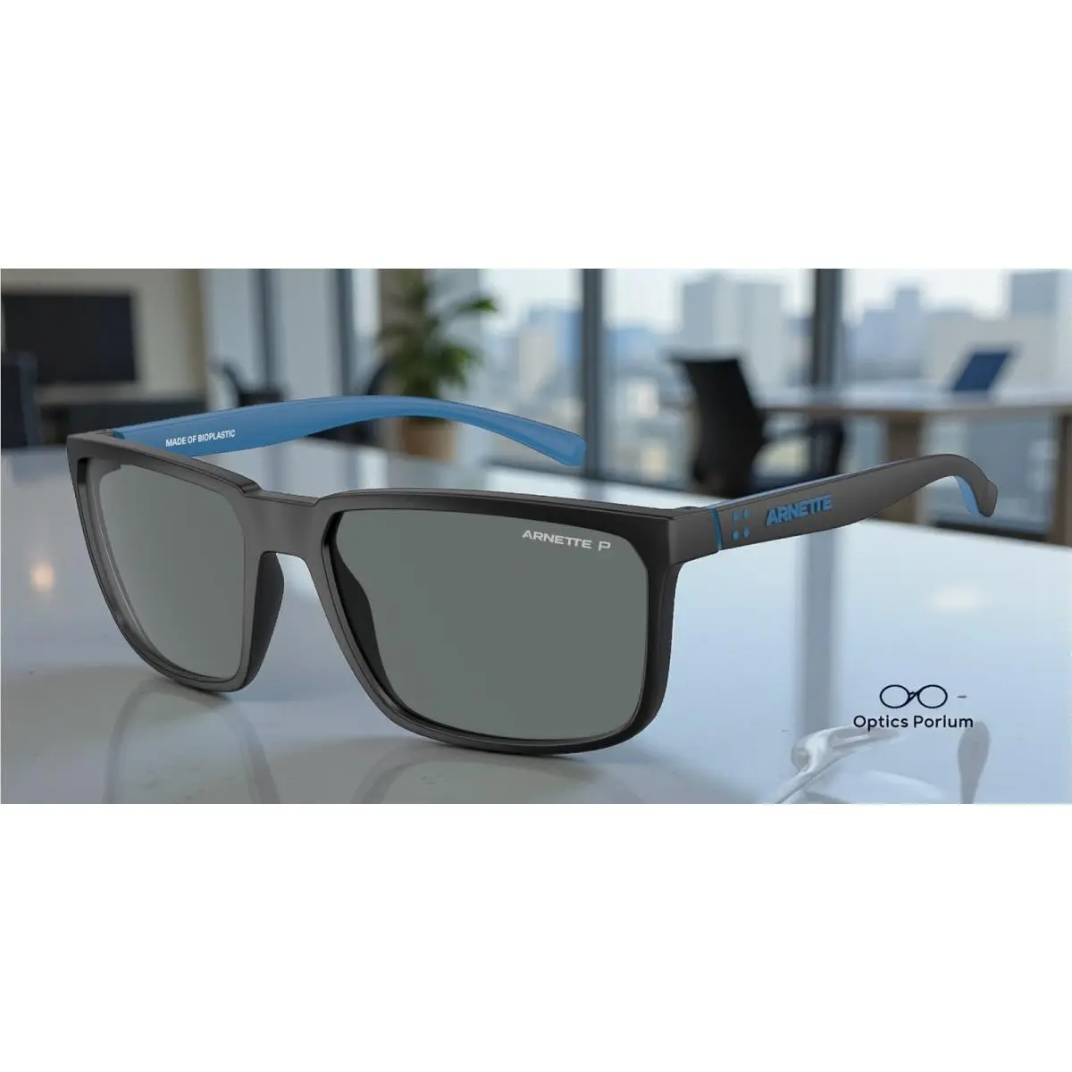 Arnette AN4251 256281 Stripe Matte Black Grey Polarized 58 mm Men`s Sunglasses