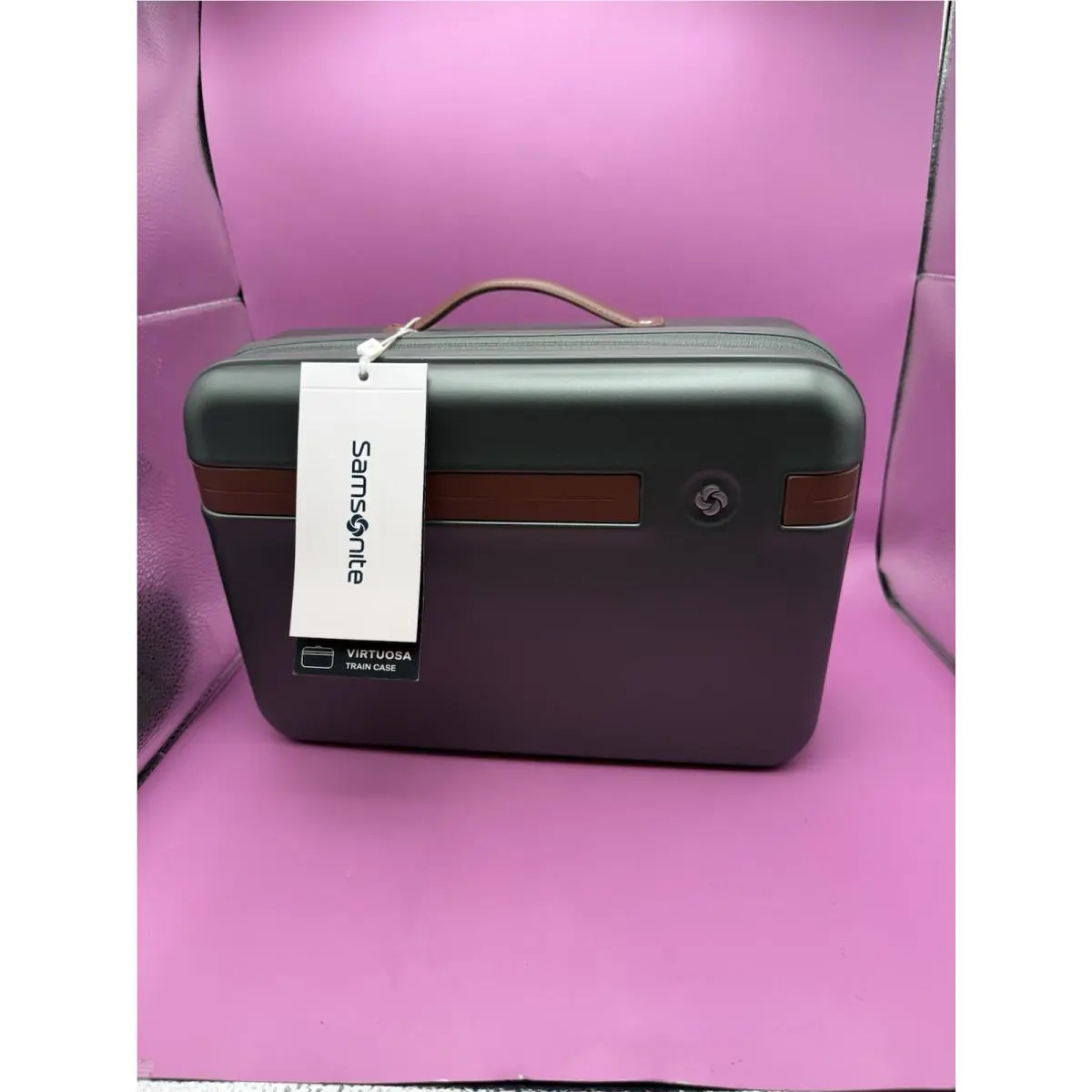 Samsonite Virtuosa Hardside Train Case Crossbody Travel Makeup Case Pine Green