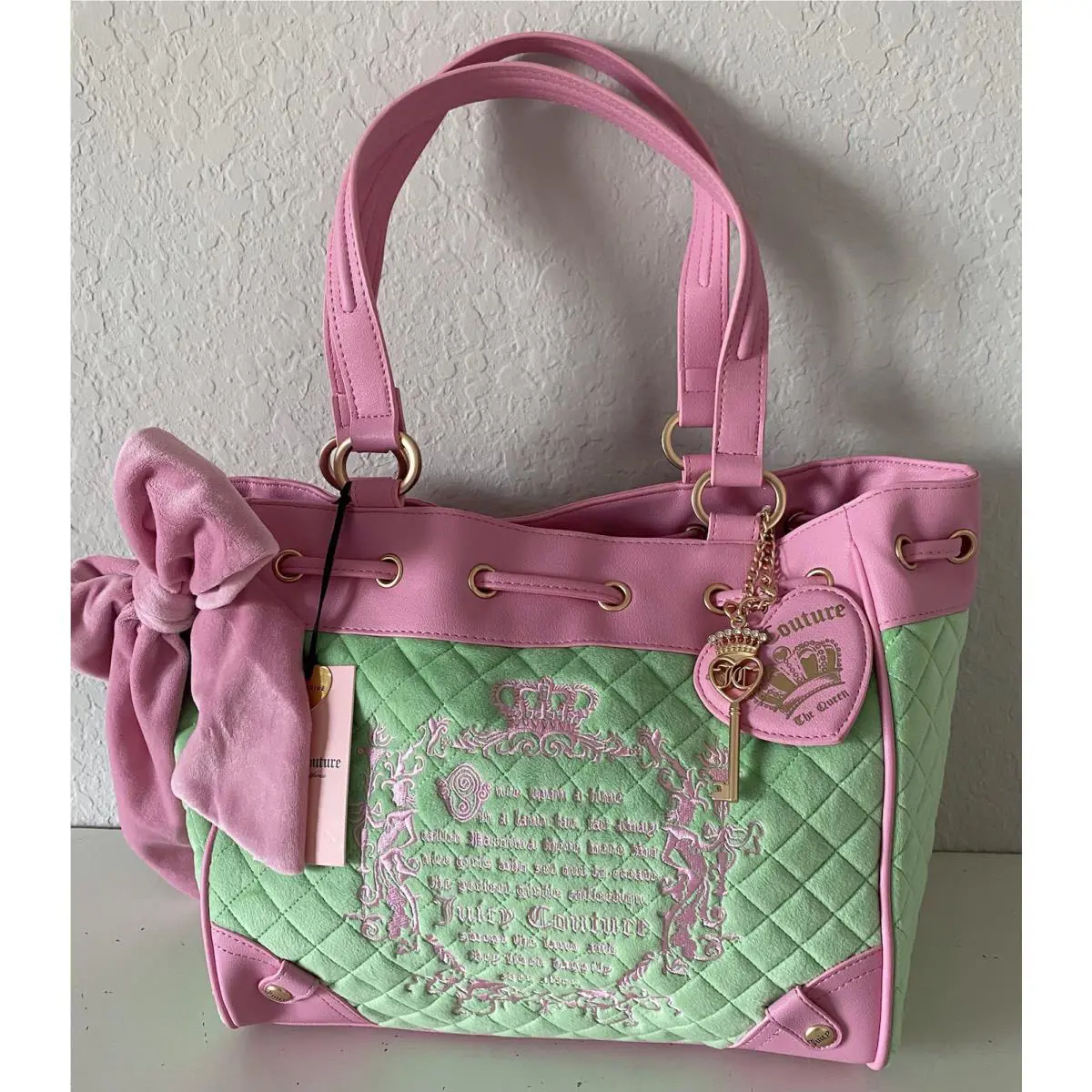 Juicy Couture Juicy Tale Fairytale Daydreamer Tote Once Upon A Time Quilted