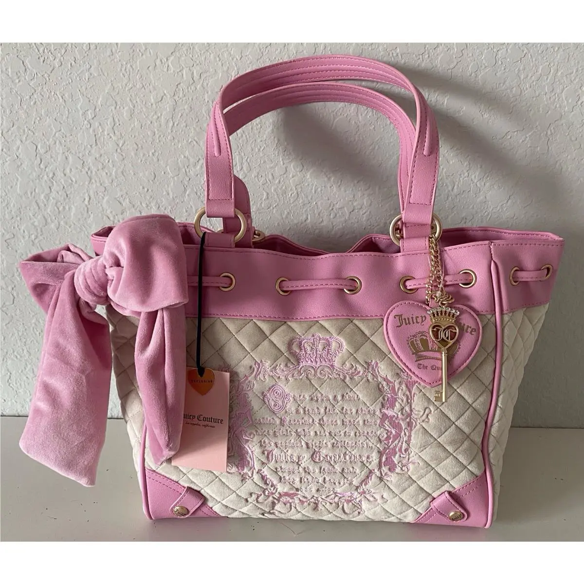 Juicy Couture Juicy Tale Fairytale Daydreamer Tote Once Upon A Time Quilted