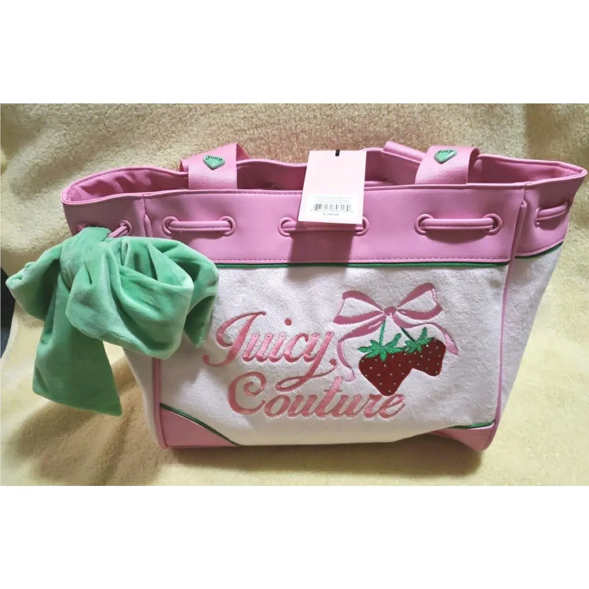 Juicy Couture Exclusive Retro Strawberry Daydreamer Tote Bag Powder Blush
