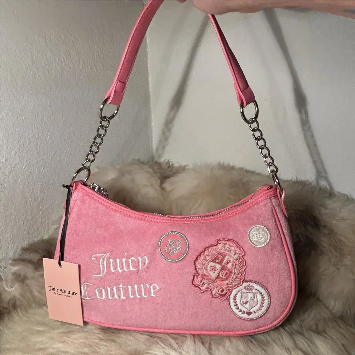 Juicy Couture Girls Rule Shoulder Bag - Cherry Blossom Pink