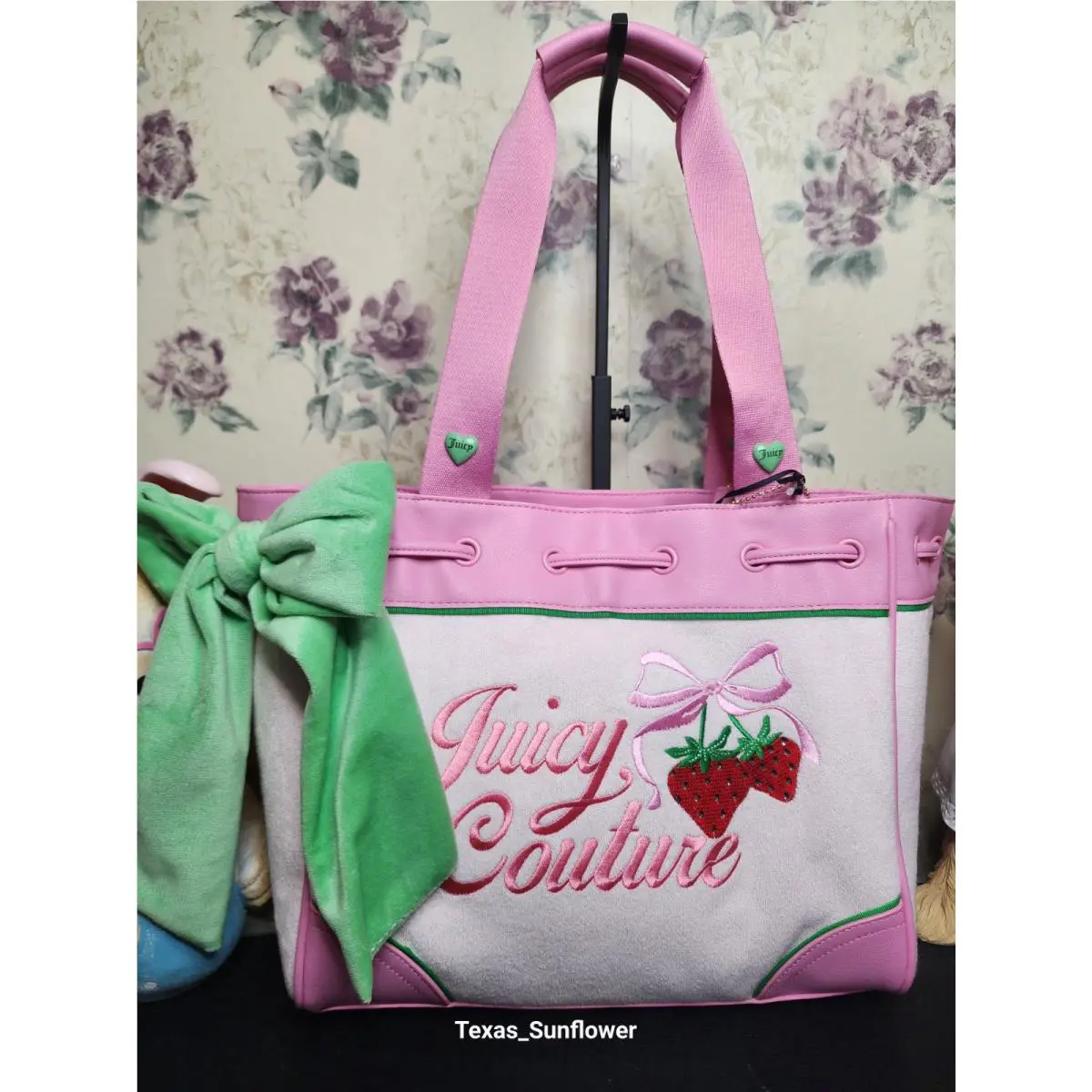 Juicy Couture Exclusive Retro Strawberry Daydreamer Tote Bag Powder Blush