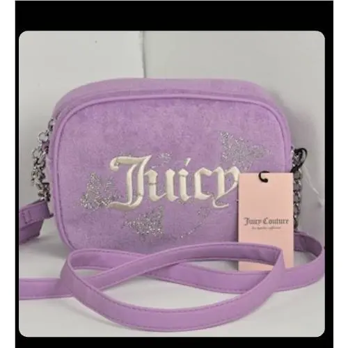 Juicy Couture Lavender The Lore Butterfly Crossbody Shoulder Handbag Purse