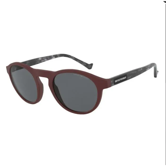 Emporio Armani EA4138 Sunglasses Matte Burgundy Gray Lens Unisex