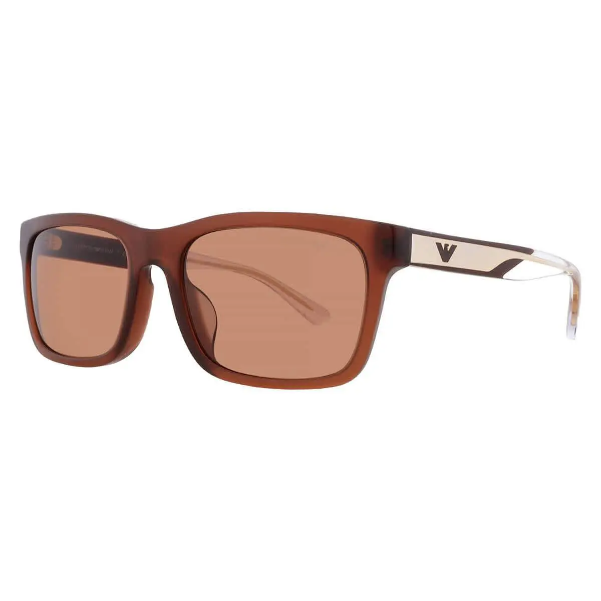 Emporio Armani Brown Rectangular Men`s Sunglasses EA4224F 609573 58