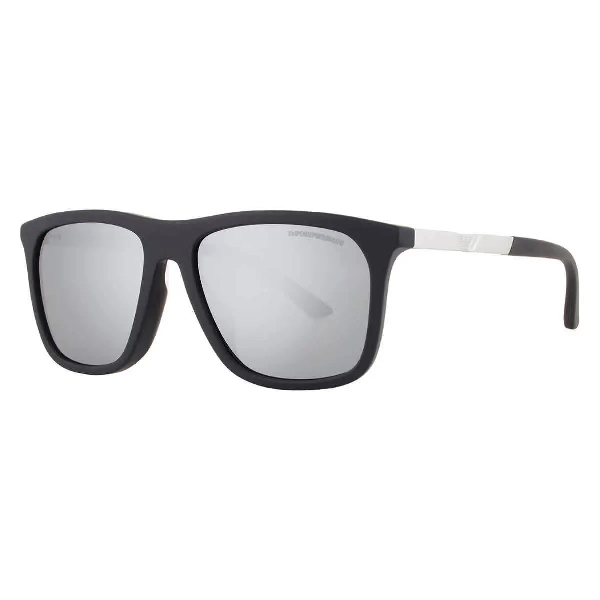 Emporio Armani Grey Mirror Square Men`s Sunglasses EA4237F 50016G 57