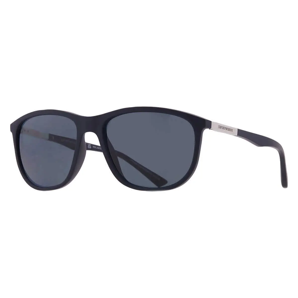 Emporio Armani Polarized Dark Blue Square Men`s Sunglasses EA4201 50882V 58
