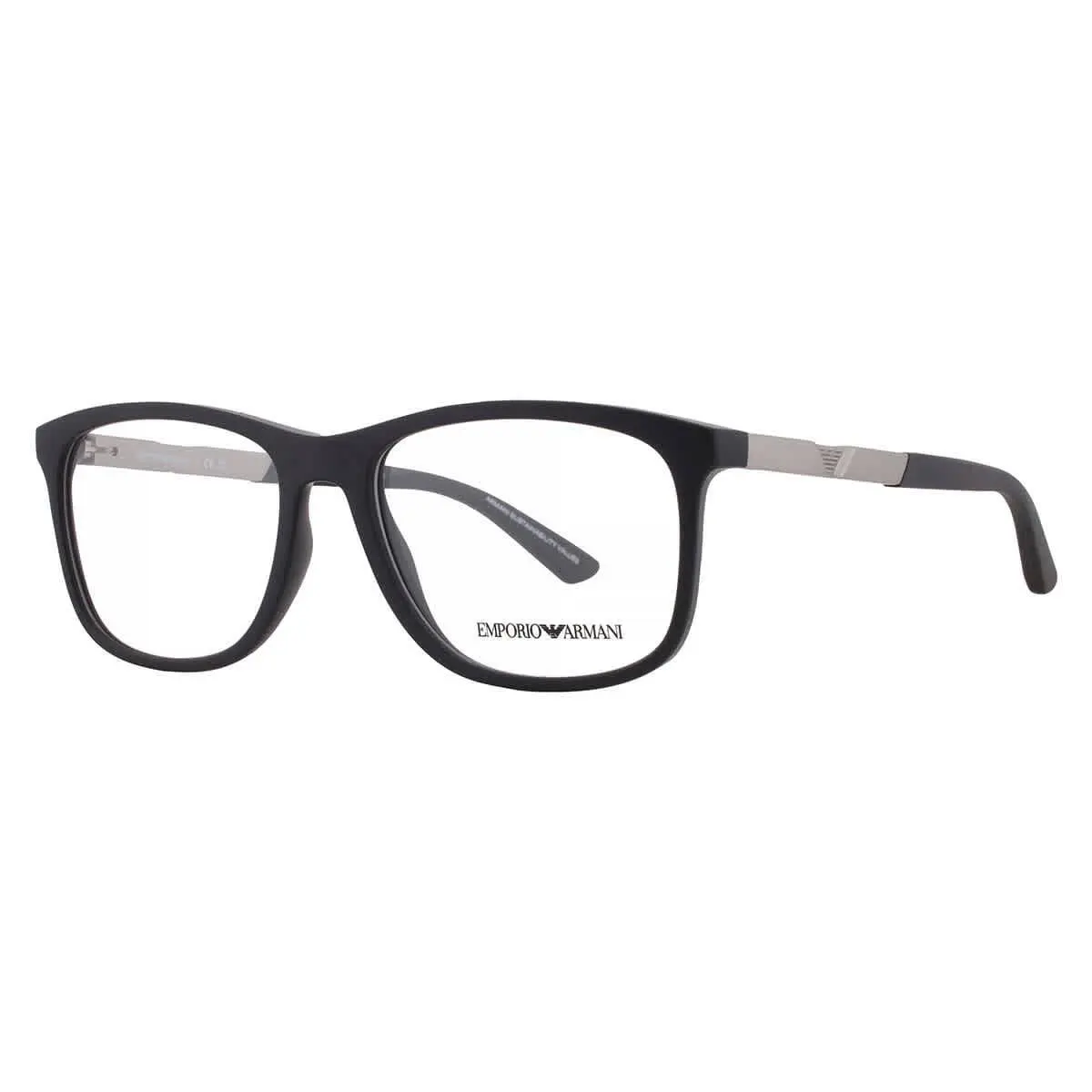 Emporio Armani Demo Square Men`s Eyeglasses EA3247 6186 55 EA3247 6186 55