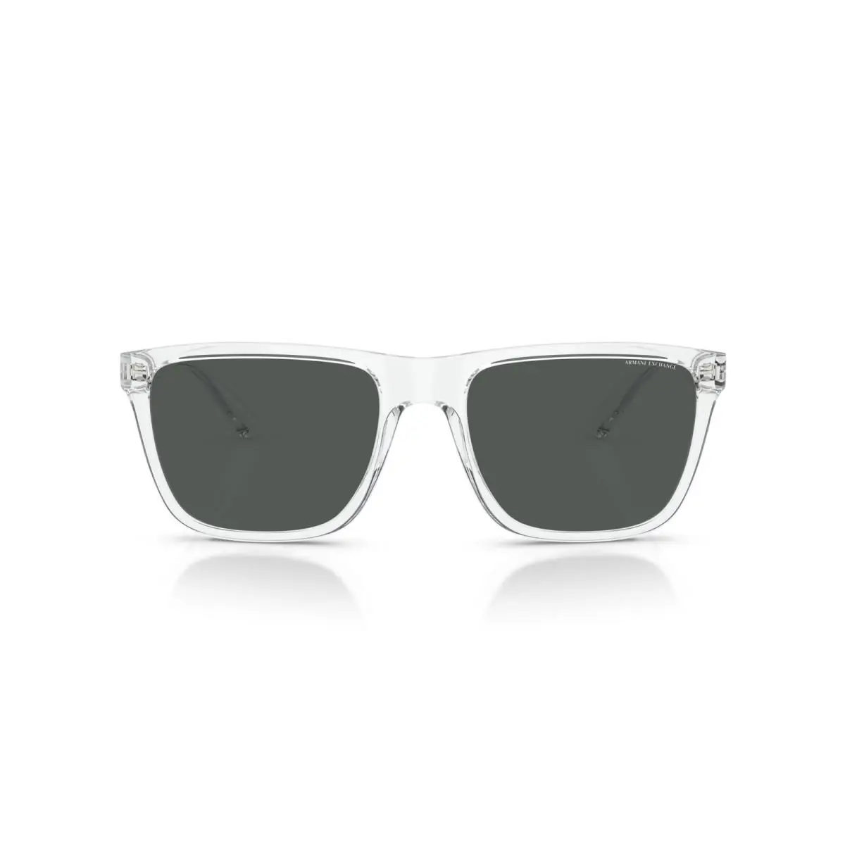Armani Exchange Man Sunglasses Matte Grey Frame Orange Mirror Red Lenses 61MM