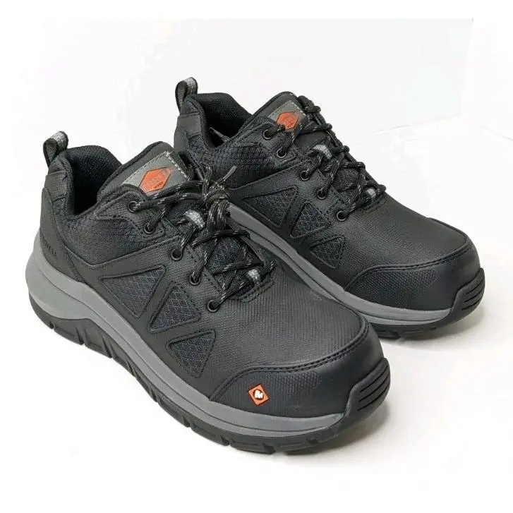 Merrell Fullbench Speed Safety Toe Work Sneakers Black Men`s 6.5 M