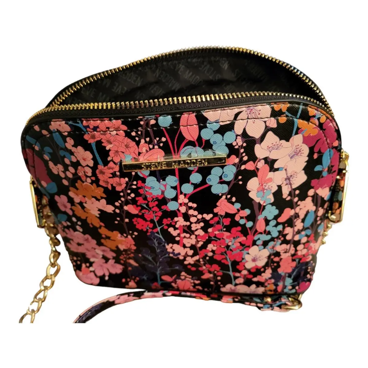 Steve Madden Handbag Bmaggie Floral Blue with Floral Print Crossbody