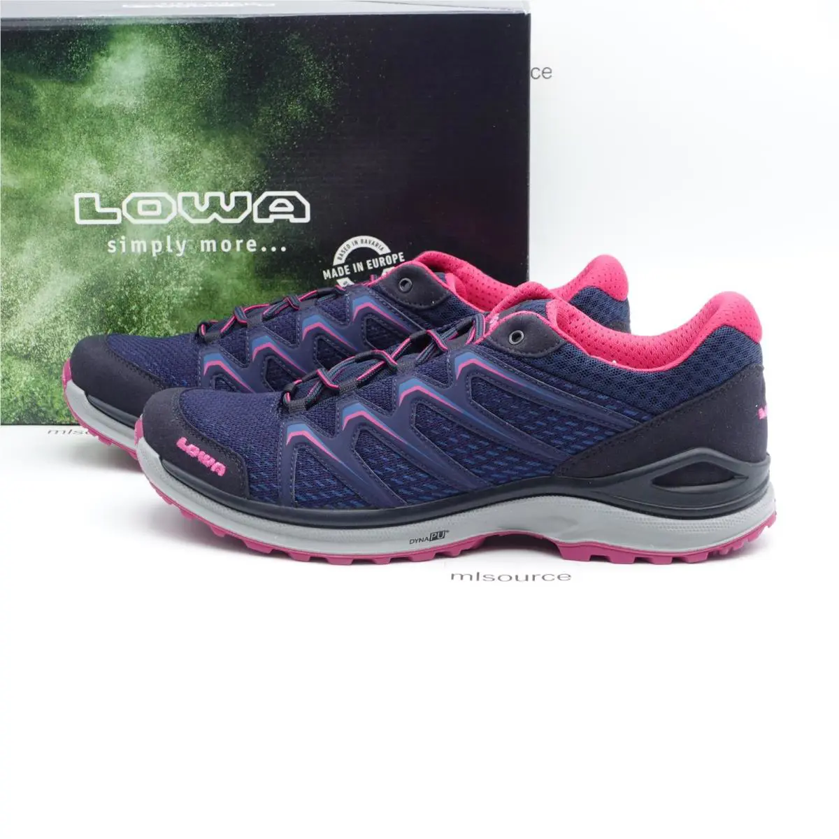 Size 9.5 Women`s Lowa Maddox Trail Shoes 520607-6951 Navy/berry