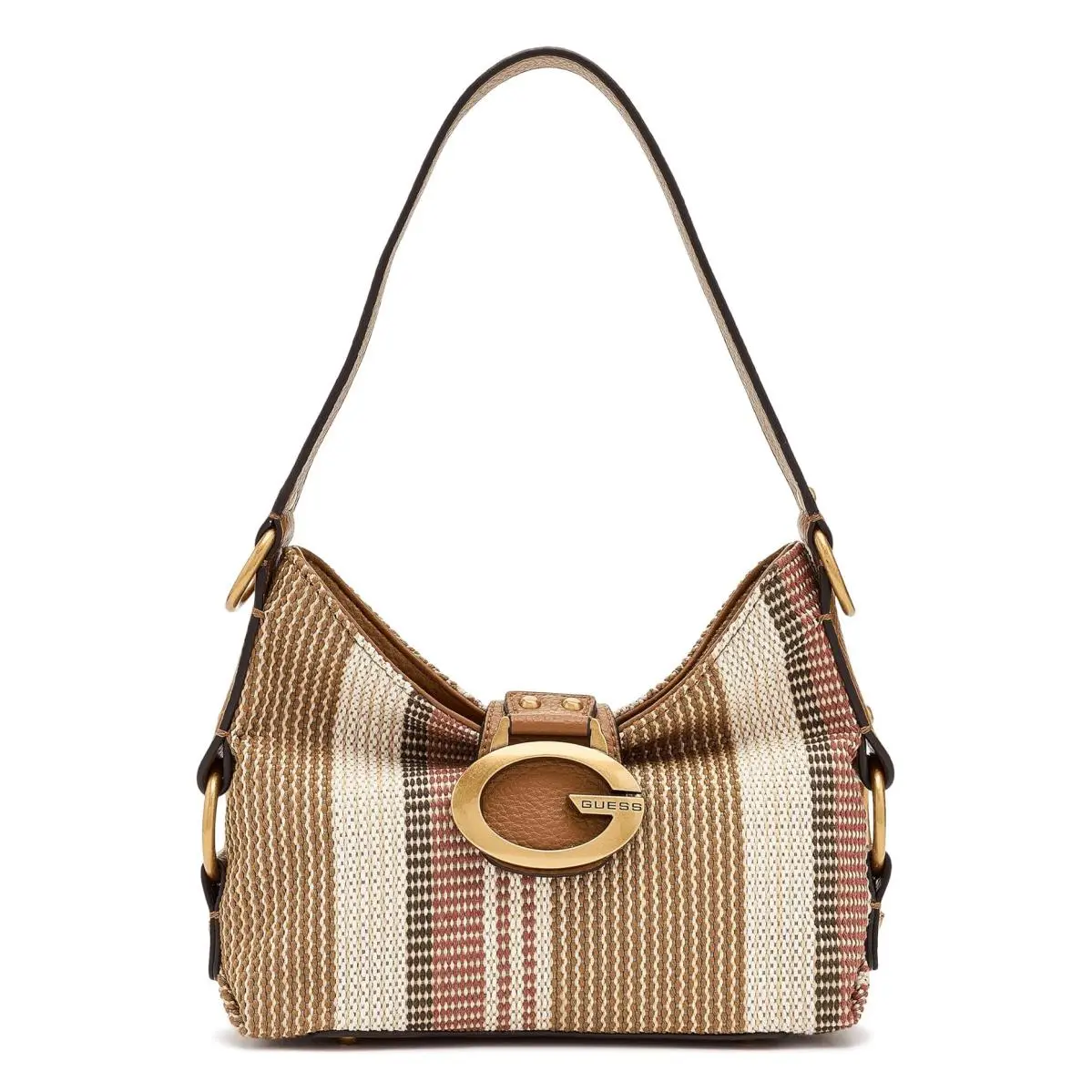 Woman`s Handbags  Camden Mini Shoulder Bag Cognac Multi by Guess
