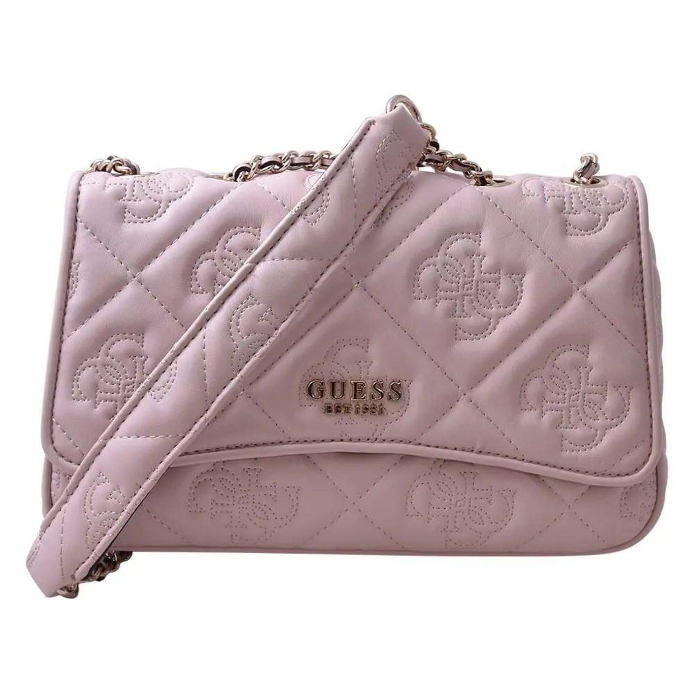 Marieke Women`s Handbag Light Beige Logo/Gold-Details by Guess