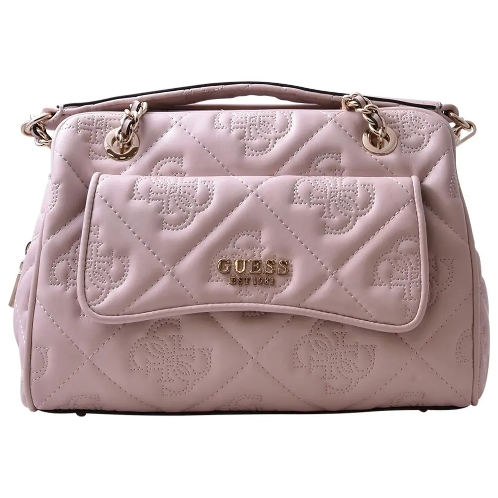 Marieke Women`s Handbag Light Blush Beige Logo/Gold Details by Guess