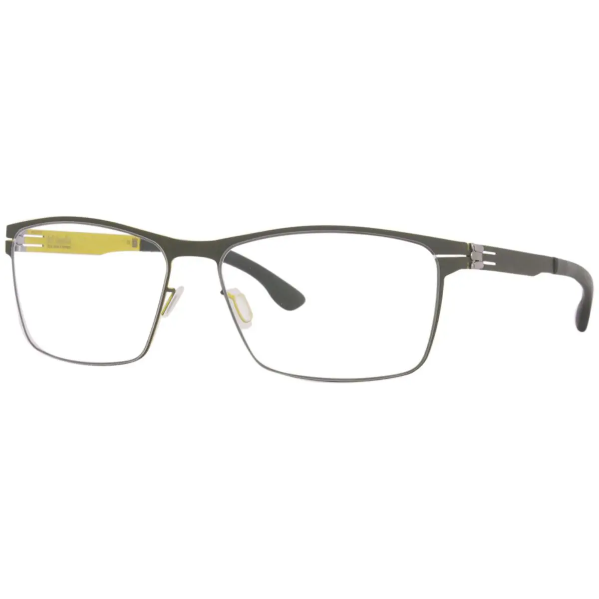 Ic Berlin Stuart-l Eyeglasses Men`s Lemon Tree Full Rim Square Shape 55mm