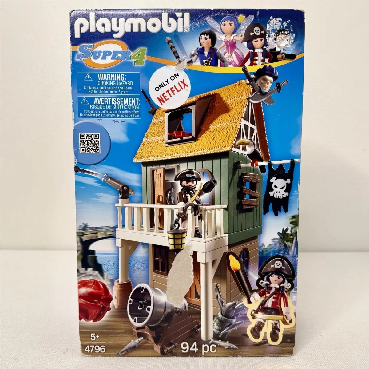 Playmobil Super 4 Pirate Fort Pirate Hideout Tower Playset Figures 4796 Rare