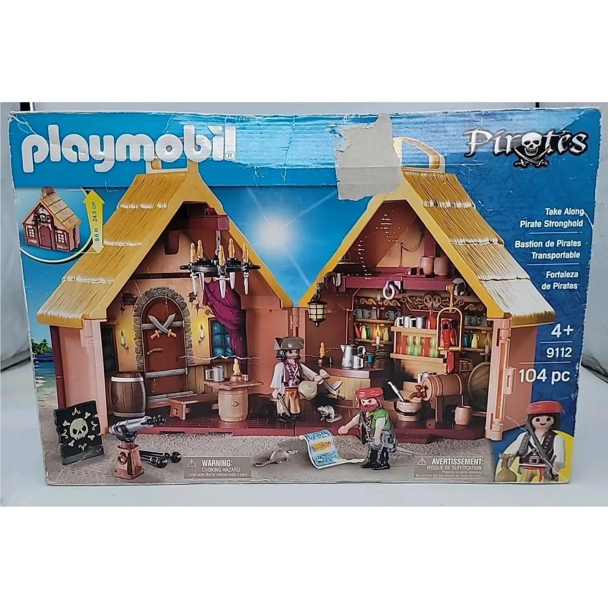 Playmobil 9112 Carrying Case Take Along Pirate Stronghold 104 pc