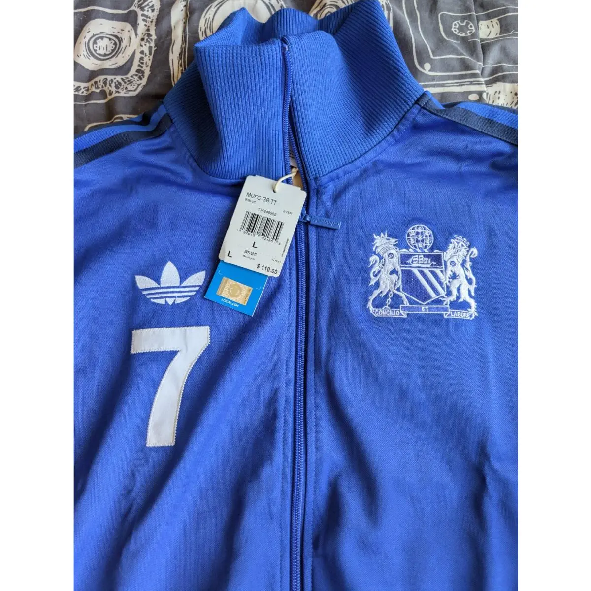 Adidas clothing - Adidas Manchester United George Best Track Jacket - Blue (UPC: 197610521732) 0