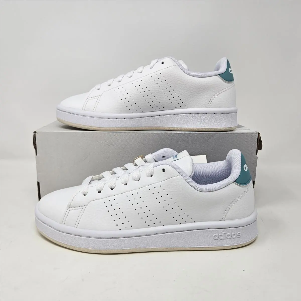 Adidas Advantage `white/beige Bottom` Tennis Shoes / GW4846 / Women`s Size 5