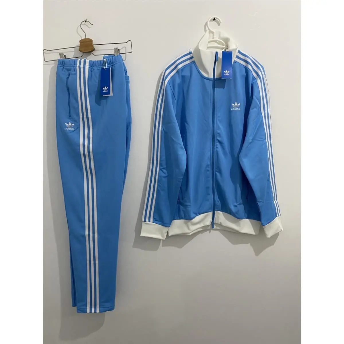 Adidas Originals Beckenbauer Tracksuit Semi Blue Burst White Size L