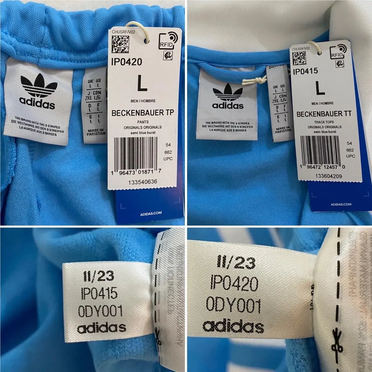 Adidas clothing - Semi Blue Burst White 3